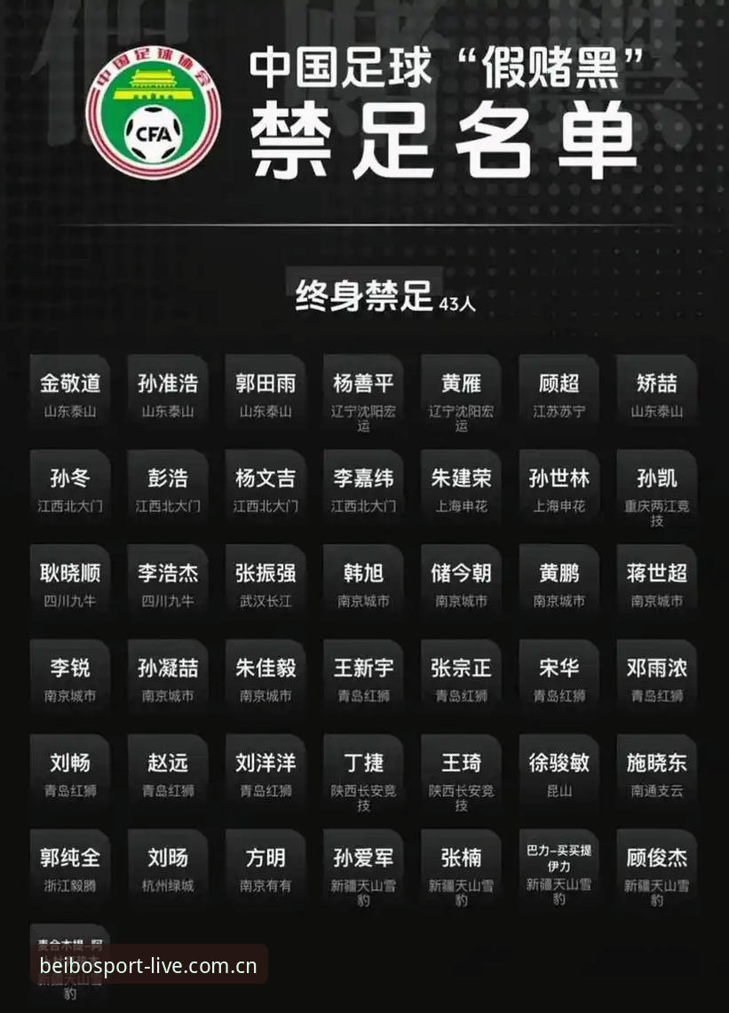 使用贝博体育入口导航了解足协第三批禁足名单操作教程